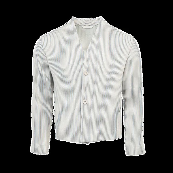 Рубашка Homme Plissé Issey Miyake Tweed Pleats 'Ivory', белый