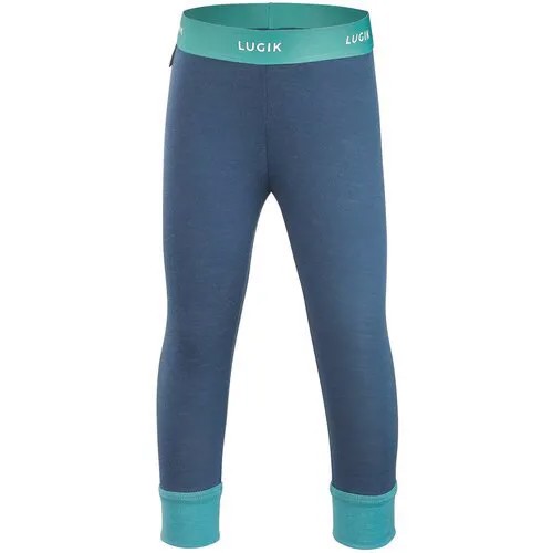 Термобелье низ шерсть мериноса для катания на лыжах / санках детское meriwarm LUGIK Х Decathlon Темно-Синий/Серо-Голубой 73-81CM12-18M