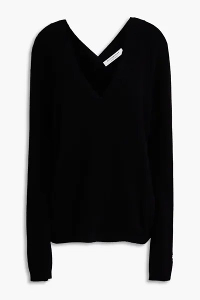 Полосатый свитер из меланжевой шерсти и кашемира Philosophy Di Lorenzo Serafini, черный