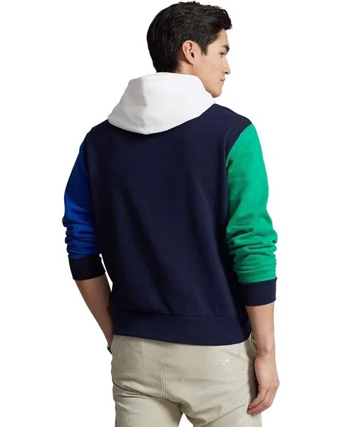 Худи Polo Ralph Lauren Logo Color-Blocked Fleece Hoodie, цвет Cruise Navy Multi