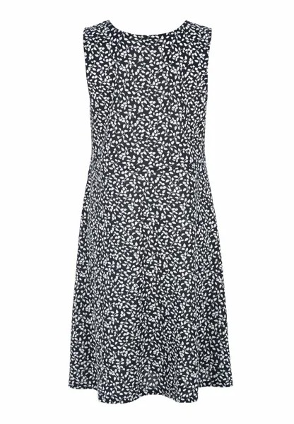 Платье из джерси V-Neck With Seam Below The Bust Cellbes of Sweden, синее с рисунком