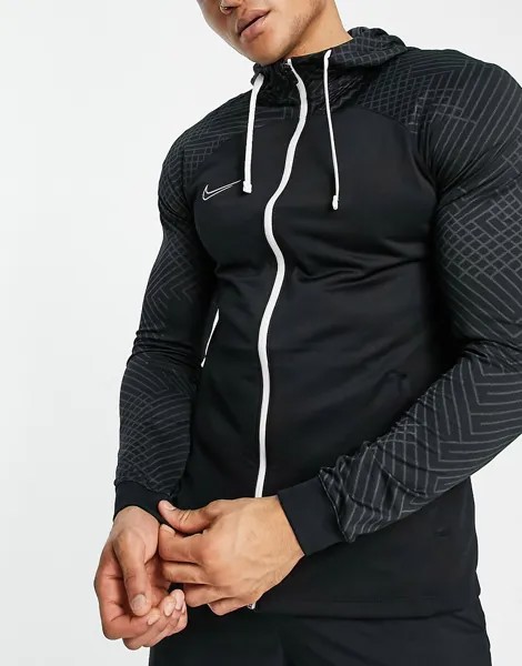Черная спортивная куртка с капюшоном Nike Football Strike-Черный