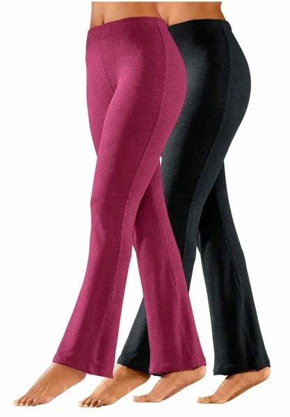Спортивные брюки 2-ER PACK LASCANA, цвет schwarz + himbeere