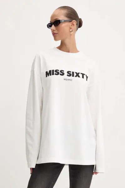 Хлопковая рубашка с длинным рукавом Miss Sixty, белый