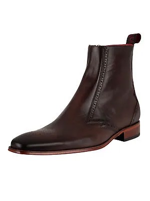 Мужские кожаные ботинки челси на молнии Jeffery West, коричневые