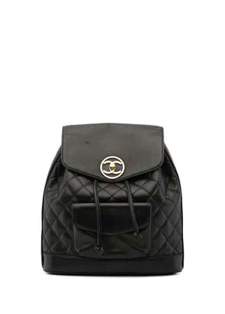 Chanel Pre-Owned стеганый рюкзак 1992-го года с логотипом CC