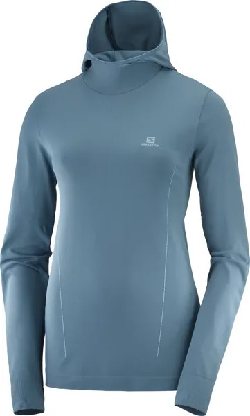 Толстовка женская Salomon Comet Seamless Hoody W голубая L