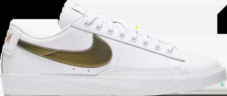 Кроссовки Nike Blazer Low Premium 'White Metallic Gold', золотой