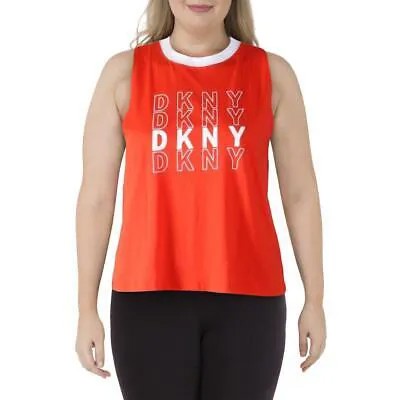 DKNY Sport Женская красная майка для фитнеса, бега, йоги, спортивная XL BHFO 5871