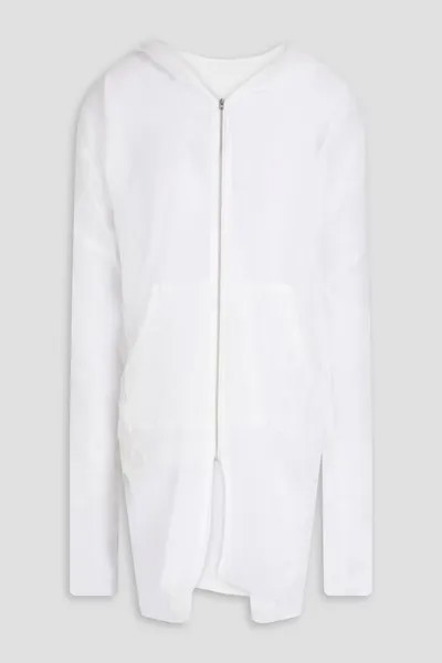 Многослойная куртка из шелковой марли с капюшоном Maison Margiela, белый