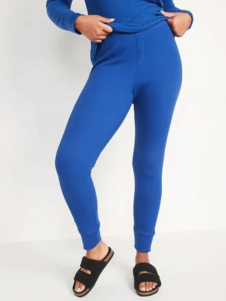 NWT старые темно-синие термовязаные пижамные штаны леггинсы для сна женские для отдыха M