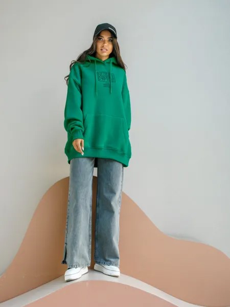 Худи женское Little Secret uz200233 зеленое ONE SIZE