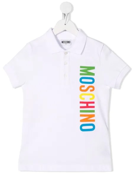 Moschino Kids рубашка-поло с логотипом