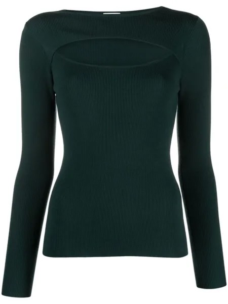 Allude топ с вырезом, зеленый