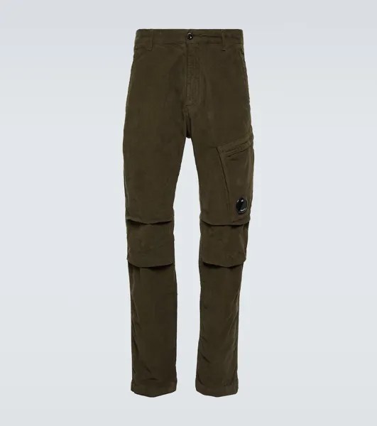 Вельветовые прямые брюки C.P. Company, зеленый
