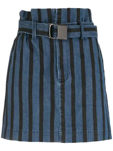Andrea Bogosian джинсовая юбка в полоску с поясом
