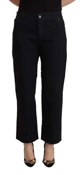 GALLIANO Джинсы Черные хлопковые расклешенные укороченные джинсовые брюки с высокой талией W30 500 долларов США