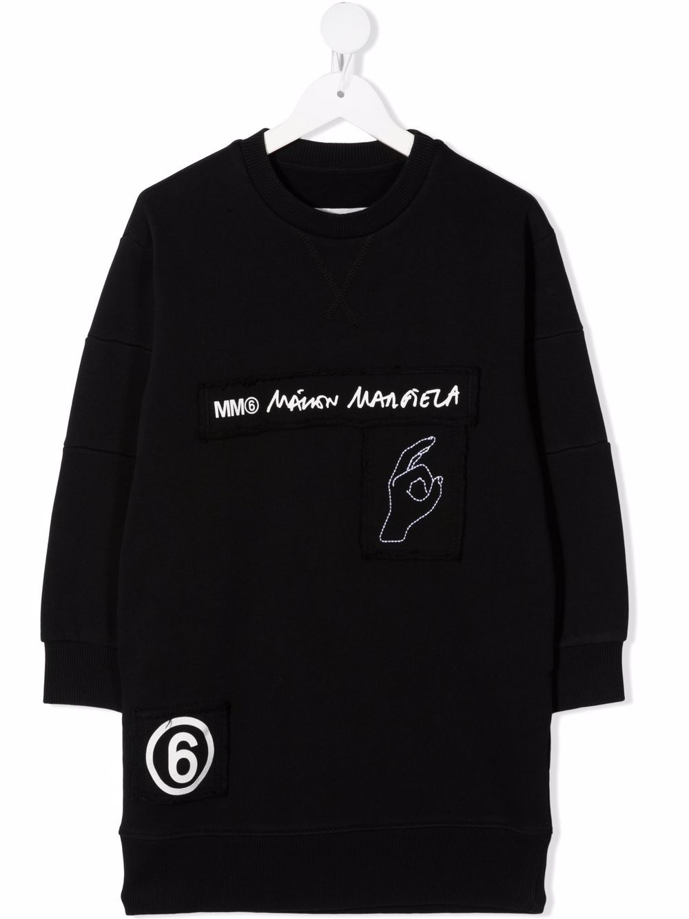 MM6 Maison Margiela Kids толстовка с круглым вырезом и логотипом
