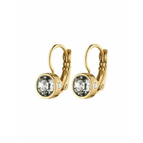 Серьги DYRBERG/KERN, кристаллы Swarovski, желтый, серый