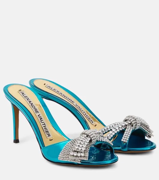 Декорированные мюли для стрельбы Alexandre Vauthier, синий