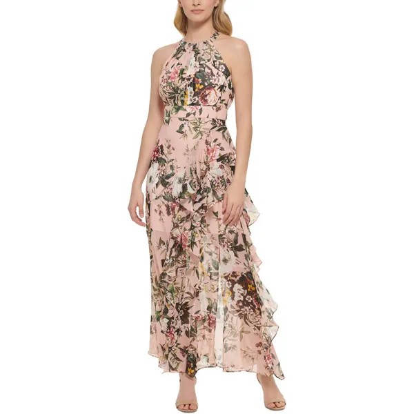 Женское платье макси из полиэстера с цветочным принтом Petites Eliza J, цвет Blush Multi