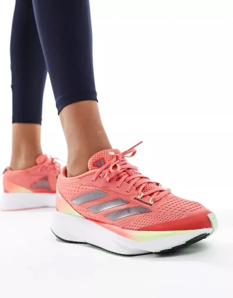 Красные и оранжевые кроссовки adidas Running Adizero SL adidas performance
