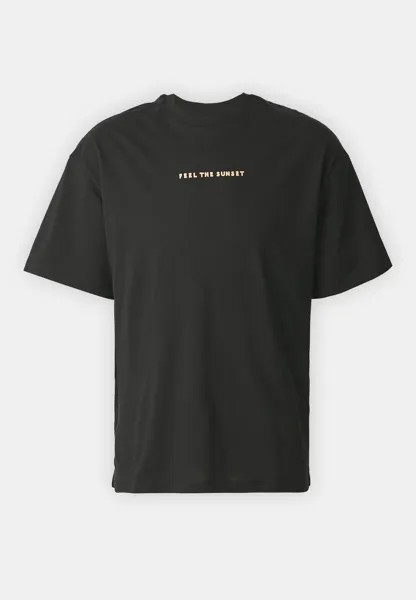 Футболка с принтом Jorarizona Tee Crew Neck Unisex Jack & Jones, черная