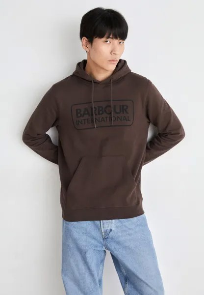 Худи Barbour International POP OVER HOODIE, цвет bitter chocolate