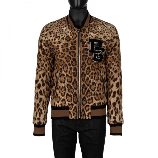 Dolce - Gabbana Стеганый бомбер с леопардовым принтом Dg Logo Braun Черный 09026