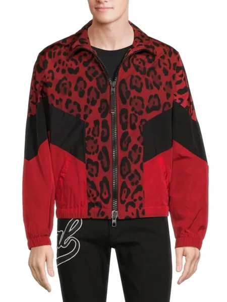 Куртка с микс-принтом Dolce & Gabbana, цвет Red Nero