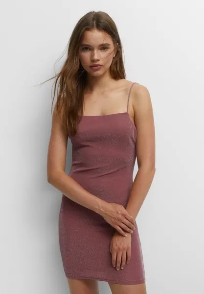 Коктейльное платье PULL&BEAR, темно-красный