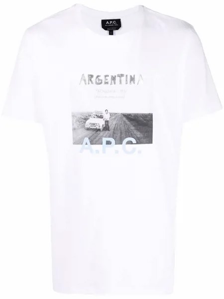 A.P.C. футболка с фотопринтом