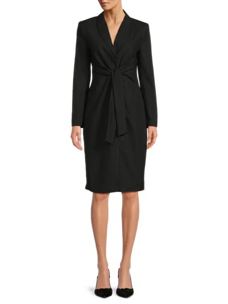 Платье-футляр с завязками и завязками Donna Karan, цвет Black Stripe