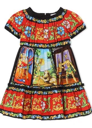 Dolce & Gabbana Kids платье с графичным принтом
