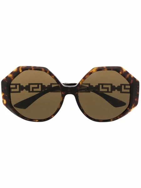 Versace Eyewear солнцезащитные очки черепаховой расцветки