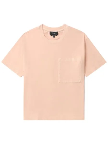 A.P.C. футболка с накладным карманом, нейтральный цвет