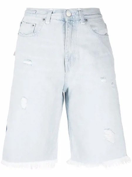 Haikure джинсовые шорты прямого кроя с прорезями