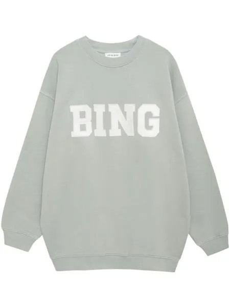 ANINE BING толстовка Tyler с логотипом, зеленый
