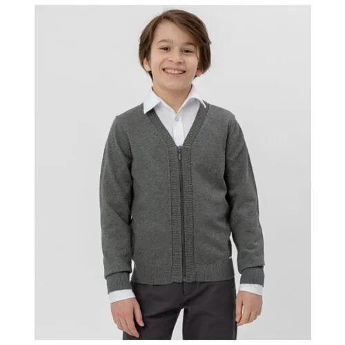 Кардиган Button Blue размер 164, серый