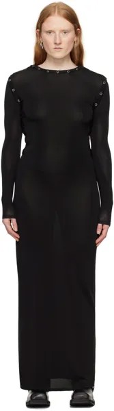 Черное платье-макси с отстегивающимися бретелями Y/Project