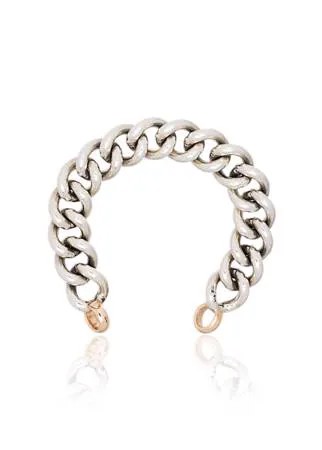 Marla Aaron sterling silver and 14K gold chain link bracelet