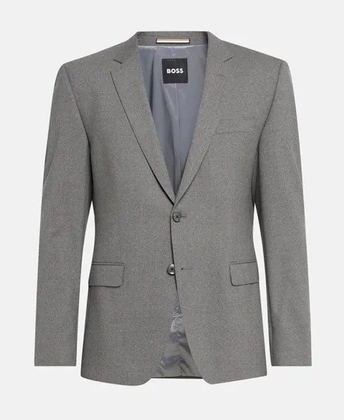 Шерстяной пиджак Boss Black, цвет Medium Grey