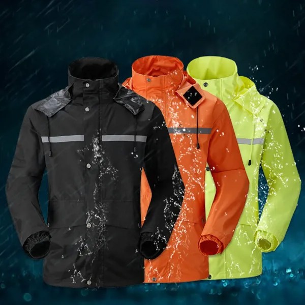 Защитная куртка, водонепроницаемый дождевик, мужская верхняя одежда для бега, дождевик для рыбалки и велосипеда, пальто для взрослых, Capa Para Lluvia, дождевик