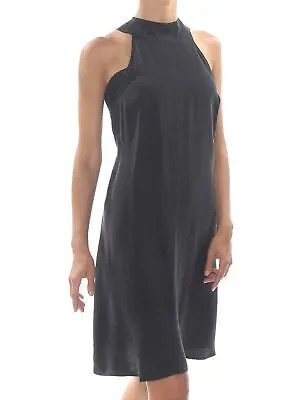 1. STATE Женское черное вечернее платье выше колена без рукавов с лямкой на шее XS XS