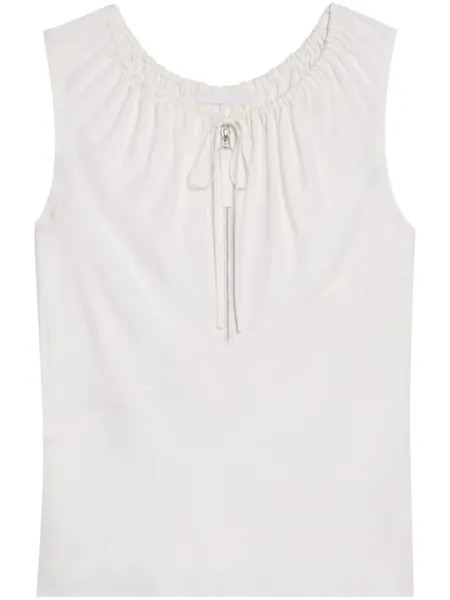 Helmut Lang топ с кулиской, белый