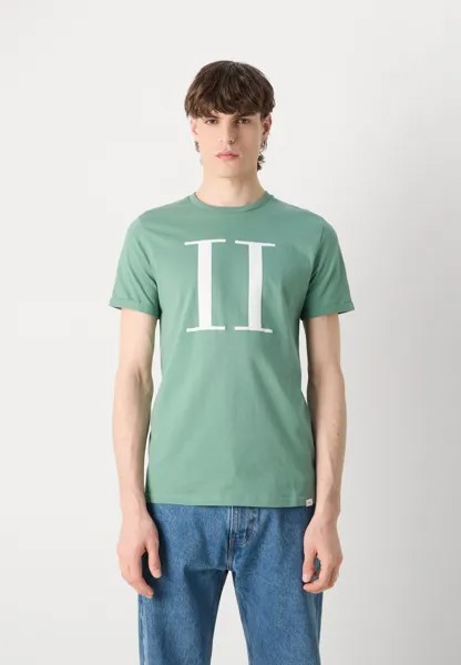 Футболка с принтом Encore T-Shirt Les Deux, темно-зеленый плющ/белый
