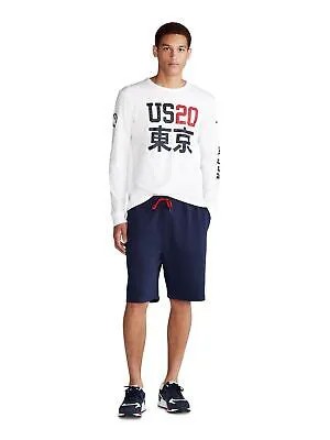 POLO RALPH LAUREN Мужская белая футболка с длинным рукавом Pure Team Usa L