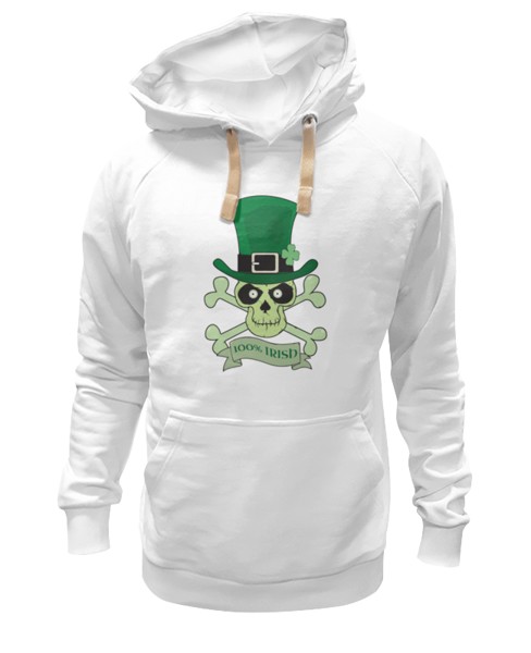 Худи унисекс Printio Настоящий ирландец (100% irish) белое 2XL