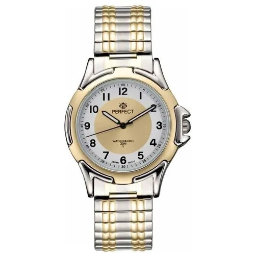 Perfect часы наручные, мужские, кварцевые, на батарейке, металлический браслет, японский механизм X001-1224