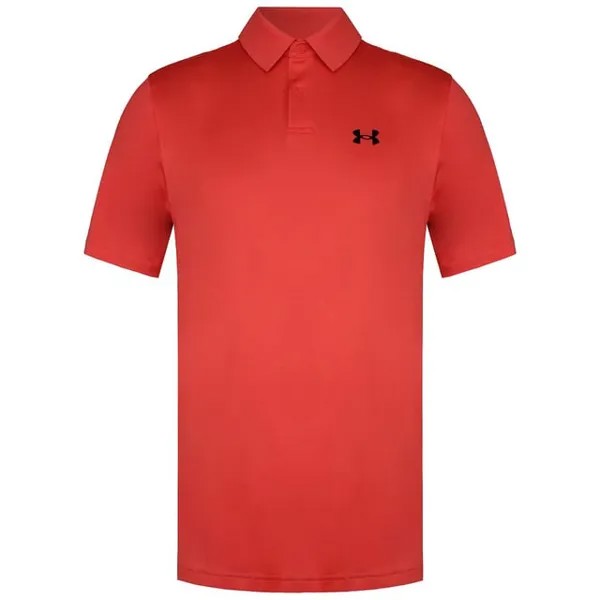 Мужская рубашка-поло T2G персикового цвета Under Armour, красный